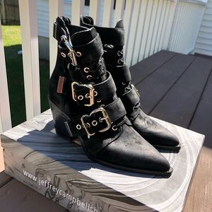 Jeffrey Campbell Caceres Buckle Booties